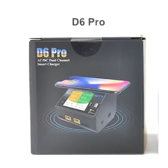 New Arrival HOTA D6 Pro Dual AC 200W 650W 15A Balance Charger Discharger With Wireless Charging for RC Life Lilon NiCd